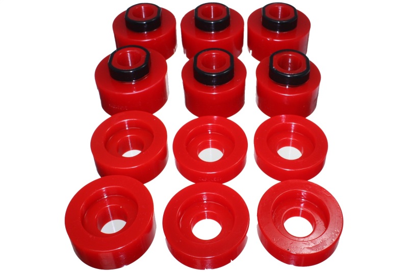 Ford F-250 Super Duty Body Mount Set - Energy Suspension - Performance Polyurethane - Red - `08-`16